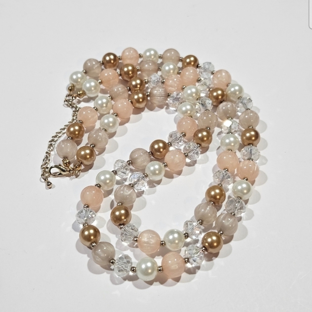 Vintage Glass and Pearl Necklace